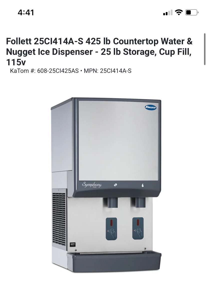 Follet Symphony Ice and Water Dispenser